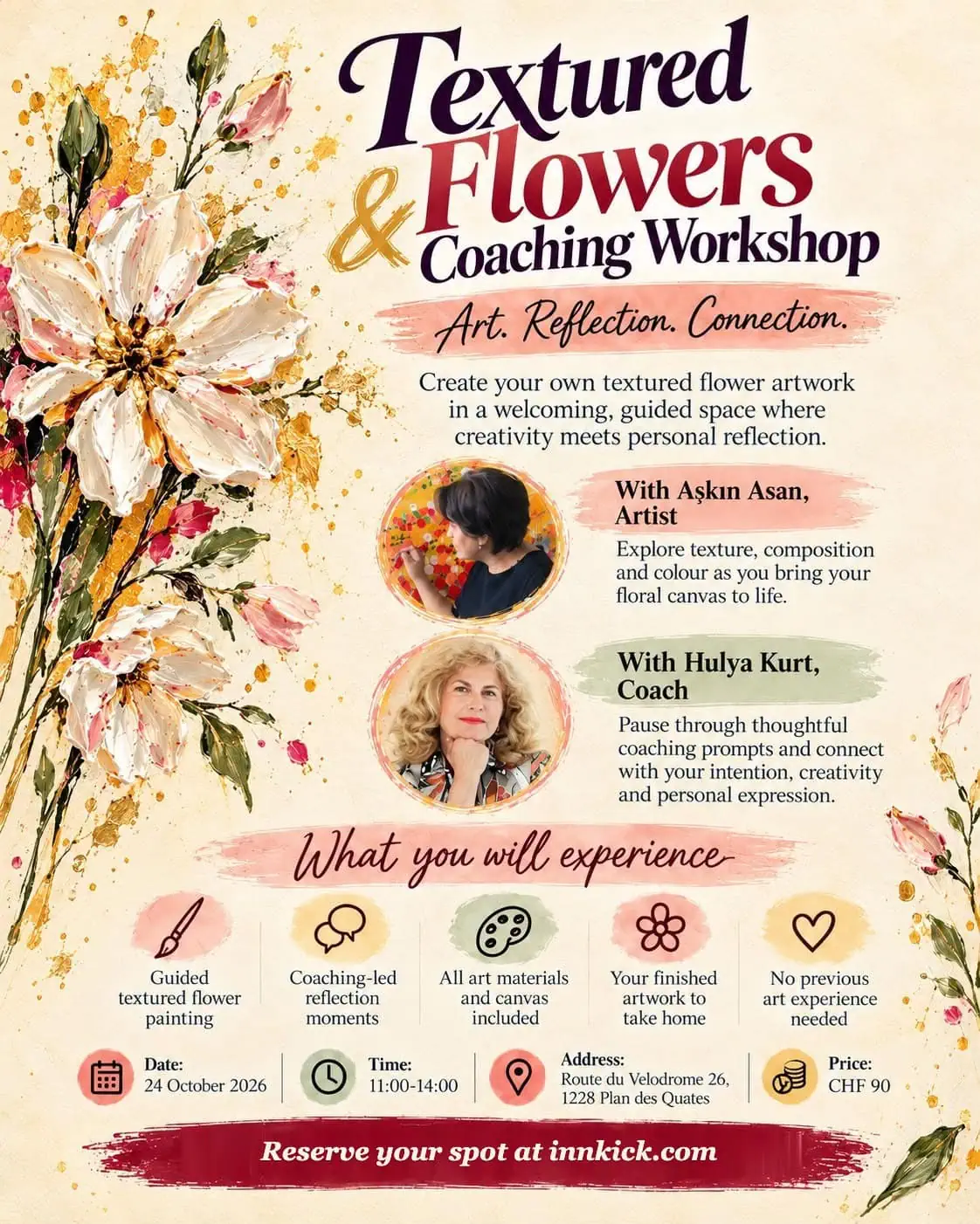 Textured Flowers and Coaching Workshop
