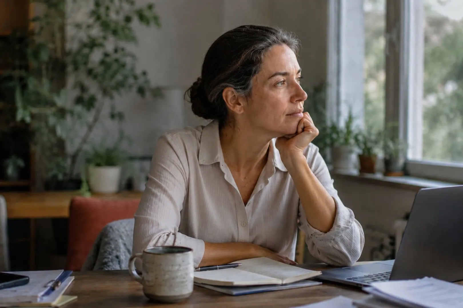 woman thinking about career